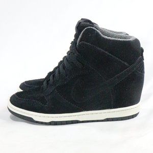 NIKE Wmns Dunk Sky High Black Wedge Sneakers